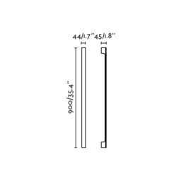 Lime 90cm LED Outdoor Modern Wall Lamp Black IP65 2700/ 3000/ 4000K - thumbnail 3