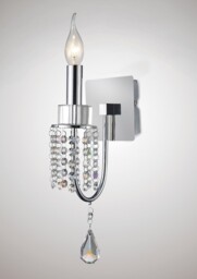 Emily Wall Lamp Switched 1 Candle Light Polished Chrome, Crystal - thumbnail 2
