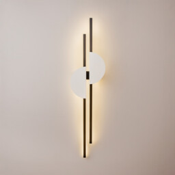 Skyline II Modern Integrated LED Wall Lamp Black 4000K 800lm White Shade - thumbnail 3