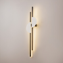 Skyline II Modern Integrated LED Wall Lamp Black 4000K 800lm White Shade - thumbnail 2