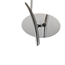 Eve Wall Lamp 1 Light E27, Polished Chrome With White Oval Shade - thumbnail 3