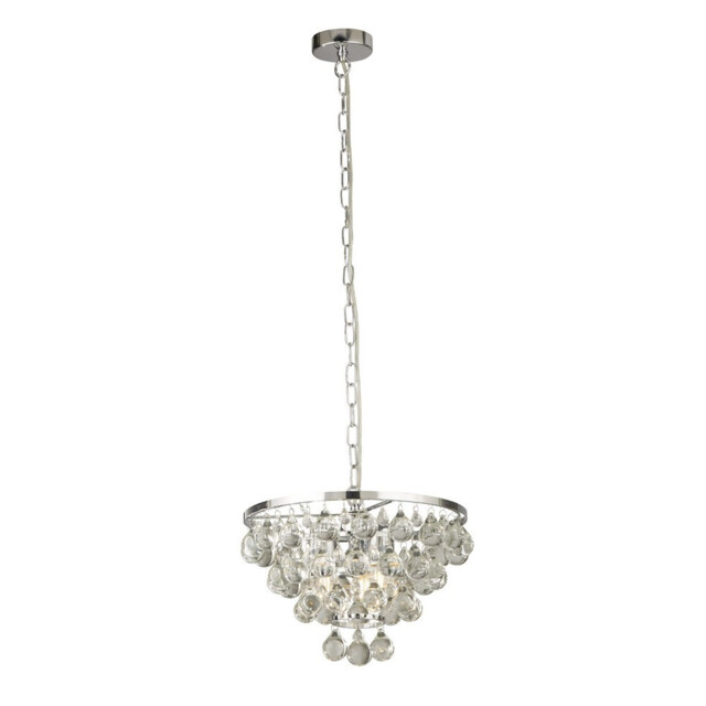 Michelle 4 Light Round Chrome Ceiling Pendant with Rain Drop Glass Balls - image 1