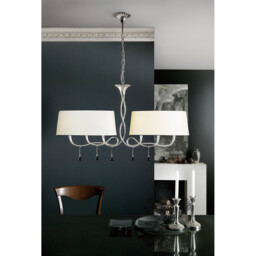 Paola Wall Lamp 1 Light E14, Gold Painted With Cream Shade & Amber Glass Droplets - thumbnail 5