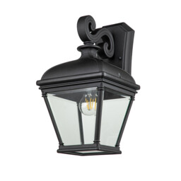 Bayview Outdoor Wall Lantern Black, IP44 - thumbnail 2