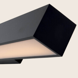 Zambelis 9cm Bathroom Over Mirror Light Black Matt LED 3000K IP44 - thumbnail 5