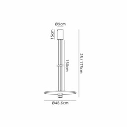 Nomada 48cm Pendant, 33W LED, 3000K, 1000lm, Sand Black/Painted Gold, 3yrs Warranty - thumbnail 3