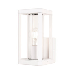 Nevada Wall Lamp, 1 x E27, IP65, Matt White, 2yrs Warranty - thumbnail 1