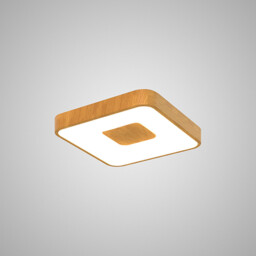 Coin Square Ceiling 56W LED With Remote Control 2700K-5000K, 2500lm, Wood Effect, 3yrs Warranty - thumbnail 2