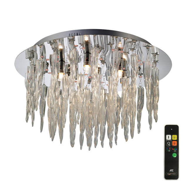 Tropez Ceiling 6 Light G9 RGB LEDs And Remote Control Polished Chrome/Glass - image 1