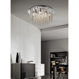 Tropez Ceiling 6 Light G9 RGB LEDs And Remote Control Polished Chrome/Glass - thumbnail 3