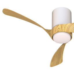 Nemo S 97cm 24W LED Dimmable Ceiling Light With 30W DC Fan, 2700-5000K Remote Control, 3200lm, White/Wood - thumbnail 5