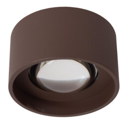Lucide LENZ - Ceiling spotlight Indoor/Outdoor - Ø 11 cm - LED - 1x8W 2700K - IP54 - Rust Brown - Essential - thumbnail 2