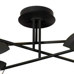 Capuccina Medium 6 Light Semi Flush, 45W LED, 3000K, 3100lm, Black, 3yrs Warranty - thumbnail 3