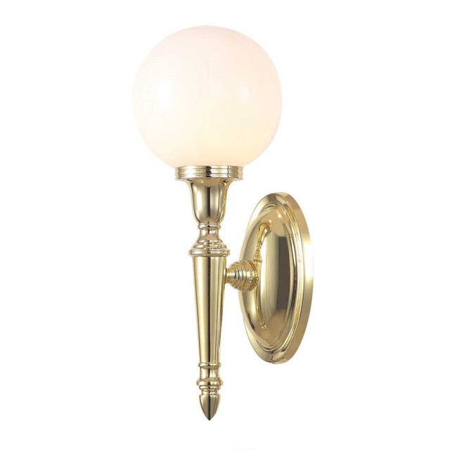 Dryden 1 Light Bathroom Wall Light Polished Brass IP44, G9 - image 1