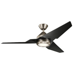 Jade 152cm Ceiling Fan with Dimmable 3000K LED Light, Antique Pewter, Remote Control