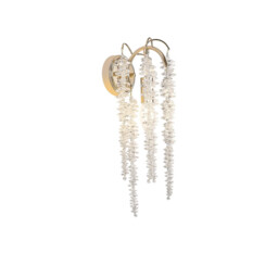 Wisteria Wall Lamp, 1 Light E14, French Gold / Crystal