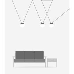 Mine 3 Light Ceiling Pendant Wood, Dark Grey, E27 - thumbnail 2