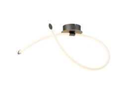 Armonia Semi Flush Ceiling Loop, Dimmable, 25W LED, 3000K, 1875lm, Titanium, Frosted Acrylic