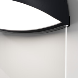 Gloss Outdoor Wall Down Lamp Graphite 3000K 500lm IP65 - thumbnail 2