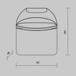 Gloss Outdoor Wall Down Lamp Graphite 3000K 500lm IP65 - thumbnail 3