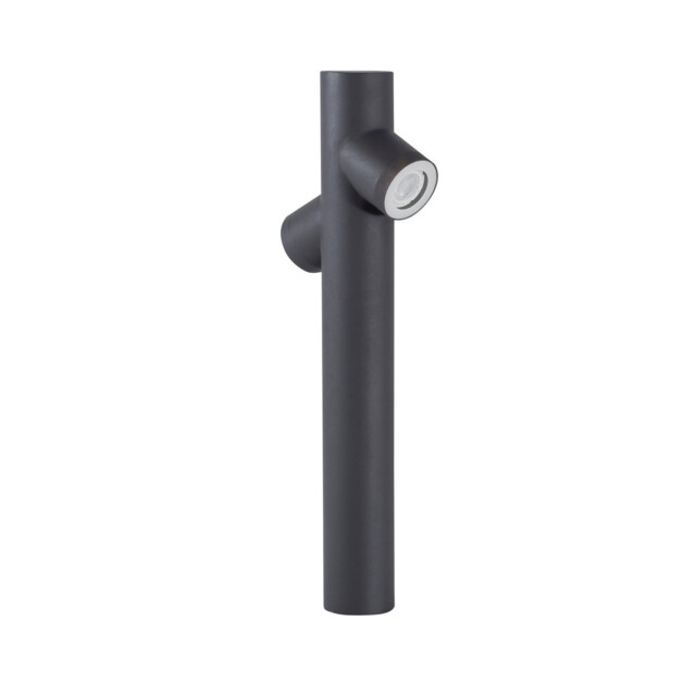 Ramo 2 Light Outdoor Bollard Dark Grey Aluminium Glass LED GU10 2x7W IP65 - image 1