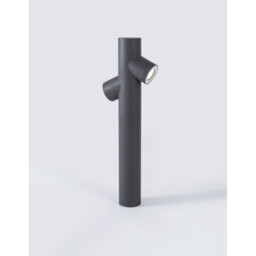Ramo 2 Light Outdoor Bollard Dark Grey Aluminium Glass LED GU10 2x7W IP65 - thumbnail 5