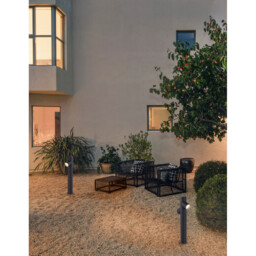 Ramo 2 Light Outdoor Bollard Dark Grey Aluminium Glass LED GU10 2x7W IP65 - thumbnail 2