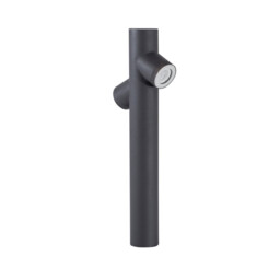 Ramo 2 Light Outdoor Bollard Dark Grey Aluminium Glass LED GU10 2x7W IP65 - thumbnail 1