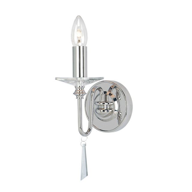 Finsbury Park 1 Light Indoor Candle Wall Light Polished Nickel - Shade Not Included, E14 - image 1