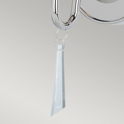 Finsbury Park 1 Light Indoor Candle Wall Light Polished Nickel - Shade Not Included, E14 - thumbnail 5