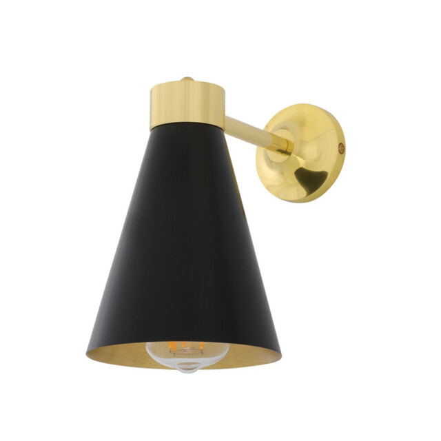 Kamina Wall Light, Matt Black and Polished Brass - image 1