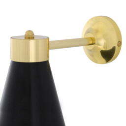 Kamina Wall Light, Matt Black and Polished Brass - thumbnail 5