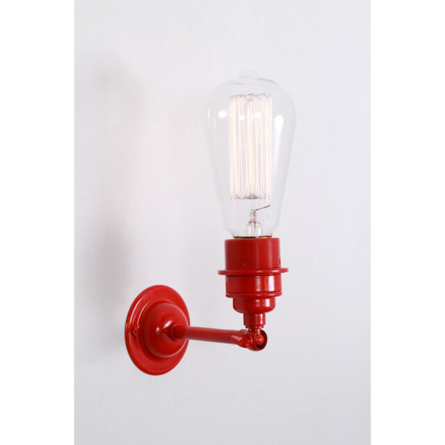 Lome Vintage Industrial Wall Light, Red