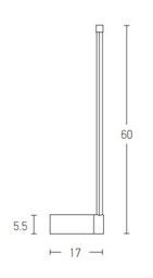 Struga 60cm Integrated Led Wall Lamp Gold Matt LED 3000K 12W - thumbnail 2