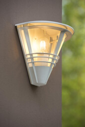 Livia Modern Wall Light Outdoor - 1xE27 - IP44 - White - thumbnail 5