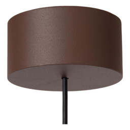 Lucide LENZ - Pendant light Indoor/Outdoor - Ø 11 cm - LED - 1x8W 2700K - IP54 - Rust Brown - Essential - thumbnail 5