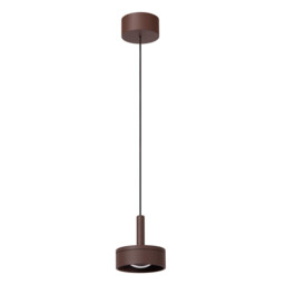Lucide LENZ - Pendant light Indoor/Outdoor - Ø 11 cm - LED - 1x8W 2700K - IP54 - Rust Brown - Essential - thumbnail 2