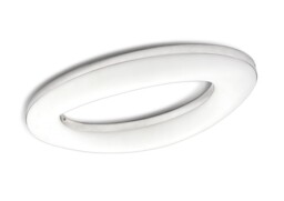 Oakley Flush Ceiling 40W LED 3000K, 3200lm, Polished Chrome, Frosted Acrylic