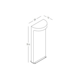 Zyria Outdoor Bollard Natural Concrete LED 3000K IP65 - thumbnail 5