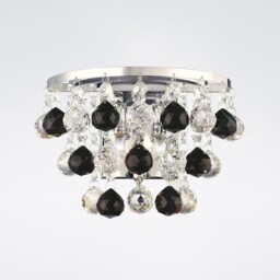Atla Wall Lamp Switched 2 Light Polished Chrome, Crystal, Supplied with 9 Additional Black Crystal Spheres - thumbnail 2