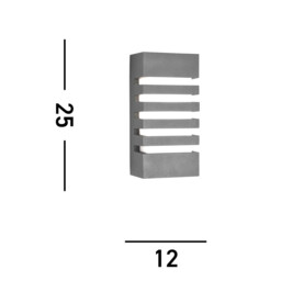 1 Light Outdoor Wall Light Grey IP44, E27 - thumbnail 5