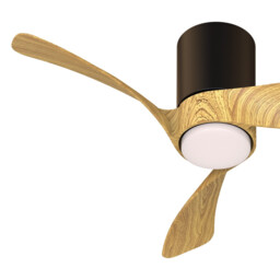 Nemo XS 72cm 18W LED Dimmable Ceiling Light With 26W DC Fan, 2700-5000K Remote Control, 2800lm, Black/Wood - thumbnail 5