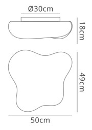 Eos Ceiling 4 Light E27 Outdoor IP44, Opal White - thumbnail 2