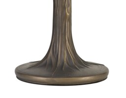 Worcester 2 Light Tree Like Table Lamp E27 With 40cm Tiffany Shade, Blue, Clear Crystal, Aged Antique Brass - thumbnail 3