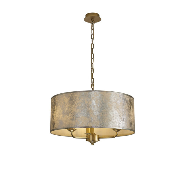 Banyan 3 Light Multi Arm Pendant With 50cm x 20cm Silver Leaf Shade Champagne Gold/Silver Leaf - image 1