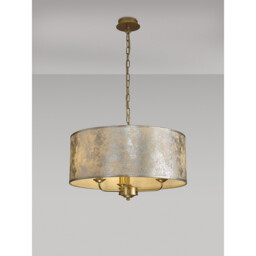 Banyan 3 Light Multi Arm Pendant With 50cm x 20cm Silver Leaf Shade Champagne Gold/Silver Leaf - thumbnail 2