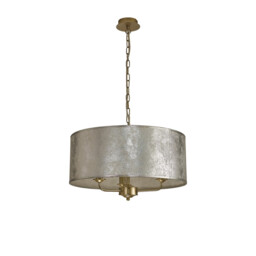 Banyan 3 Light Multi Arm Pendant With 50cm x 20cm Silver Leaf Shade Champagne Gold/Silver Leaf - thumbnail 5