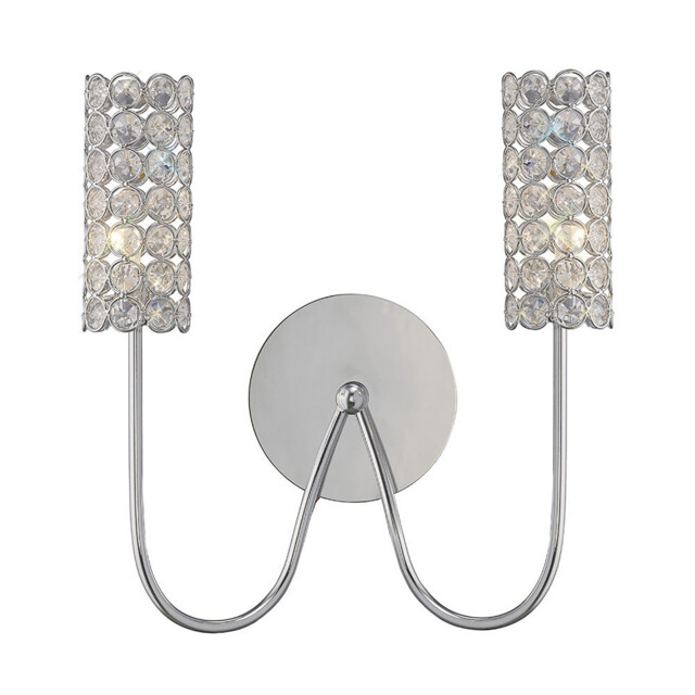 Martina Wall Lamp 2 Light G4 Polished Chrome/Crystal, NOT LED/CFL Compatible - image 1
