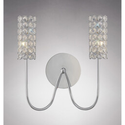 Martina Wall Lamp 2 Light G4 Polished Chrome/Crystal, NOT LED/CFL Compatible - thumbnail 2