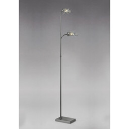 Ashton Floor Lamp 2 Light G9 Satin Nickel/Crystal, NOT LED/CFL Compatible - thumbnail 2